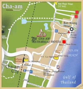 แผนที่ โรงแรม เดอะ ชะอำ เมธาวลัย