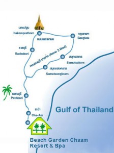 แผนที่ โรงแรมบีชการ์เด้น ชะอำ รีสอร์ท
